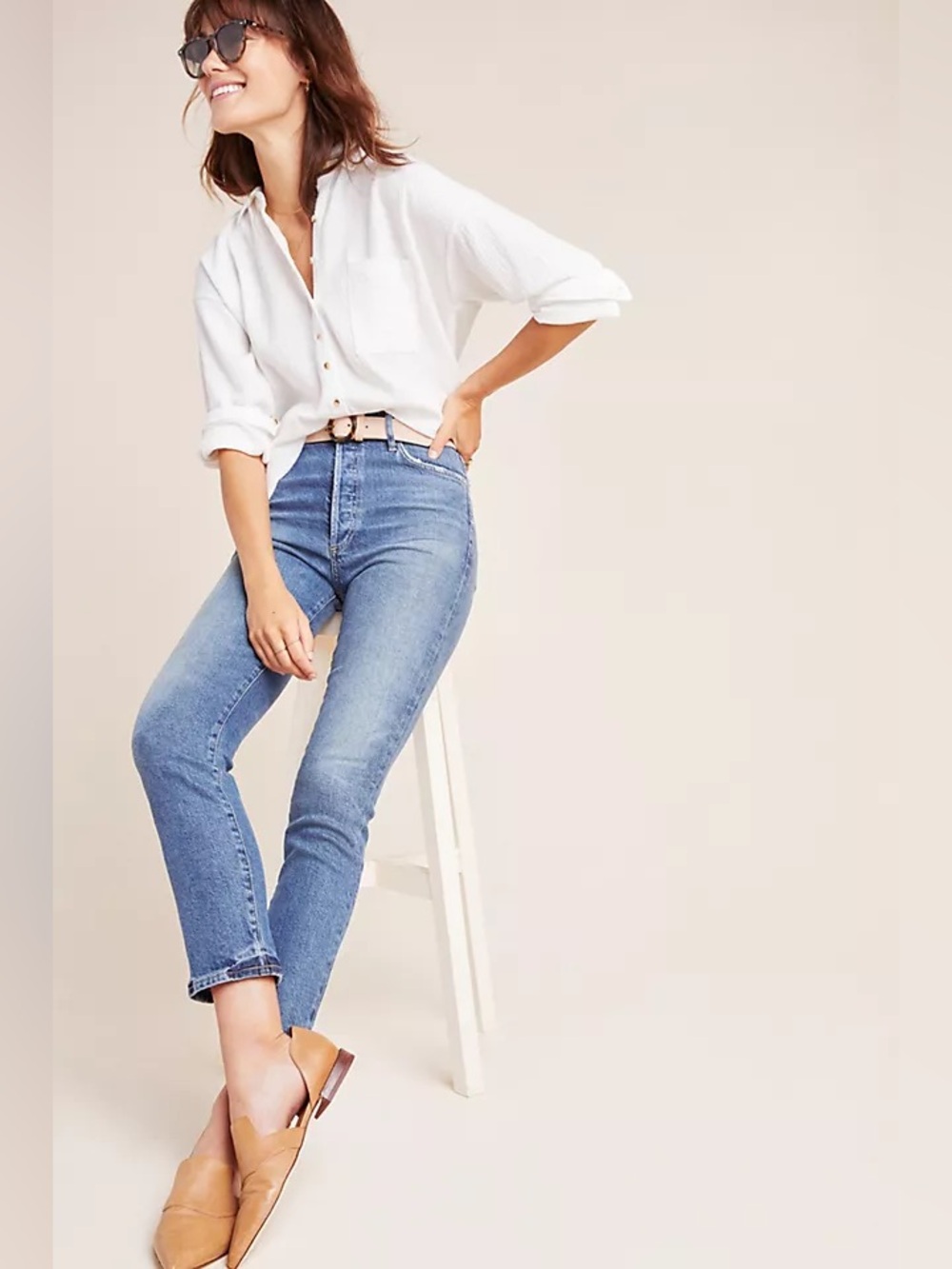 Citizens of humanity Olivia high waisted skinny jeans slim fit medium wash sz 24